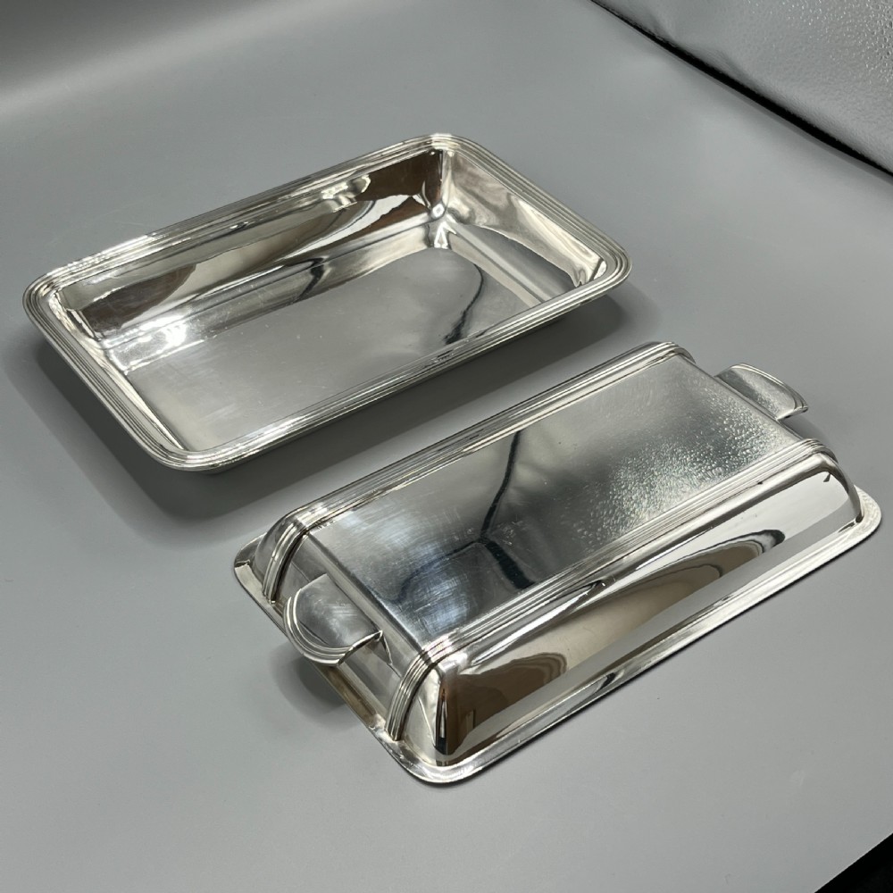 Art Deco Silver Plated Entrée Serving Dish By Elkington & Co View XI