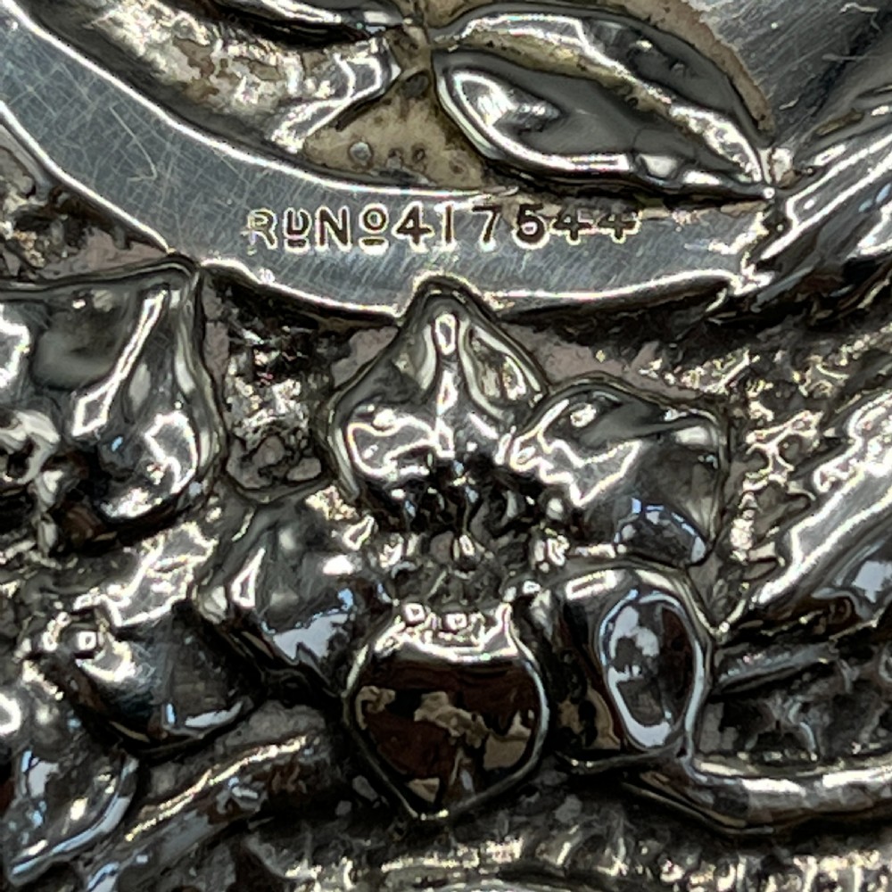 Art Nouveau Sterling Silver Hand Mirror with Embossed Birds View XIV