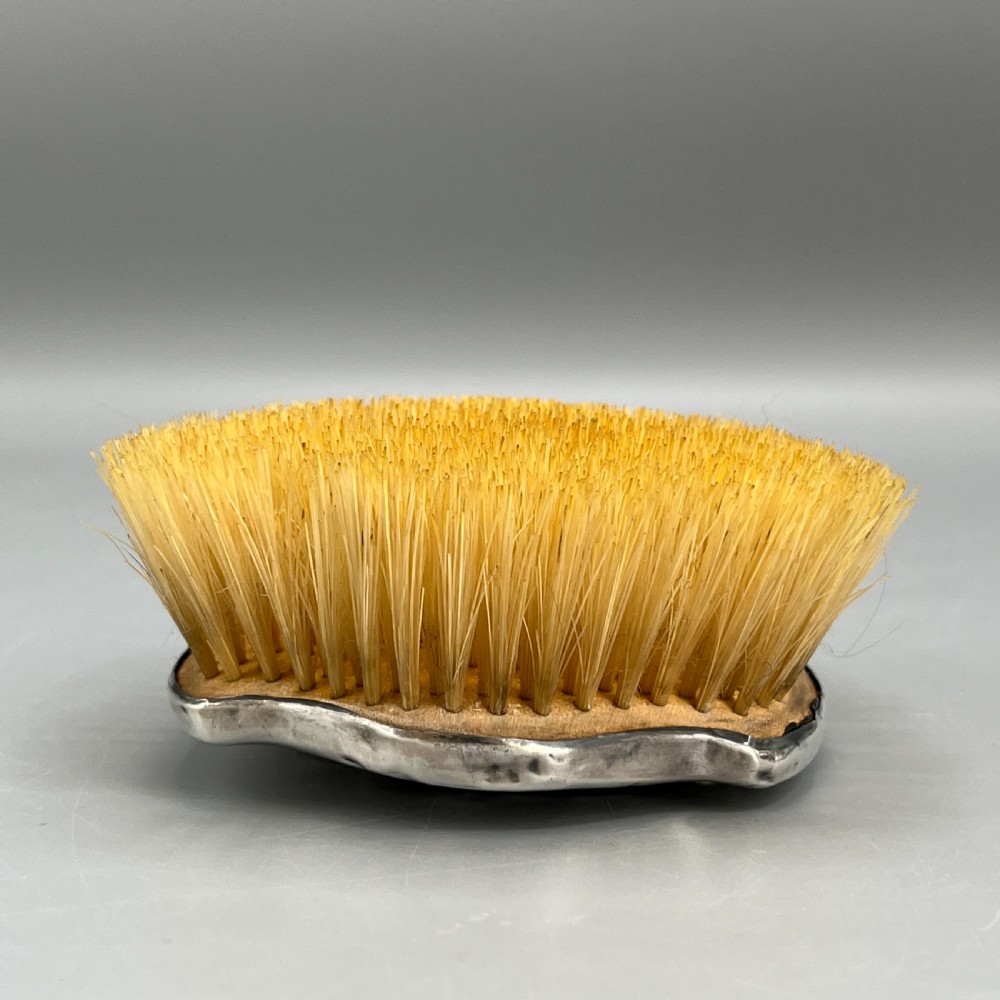 Art Nouveau Sterling Silver Hair Brush with Embossed Bird View XXVIII