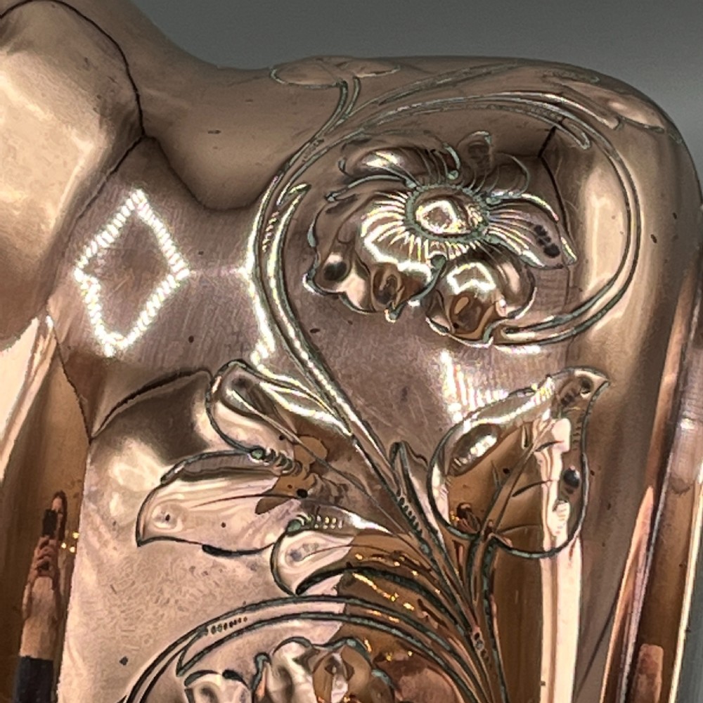 Art Nouveau Copper Indoor Planter /  Jardiniere View IX