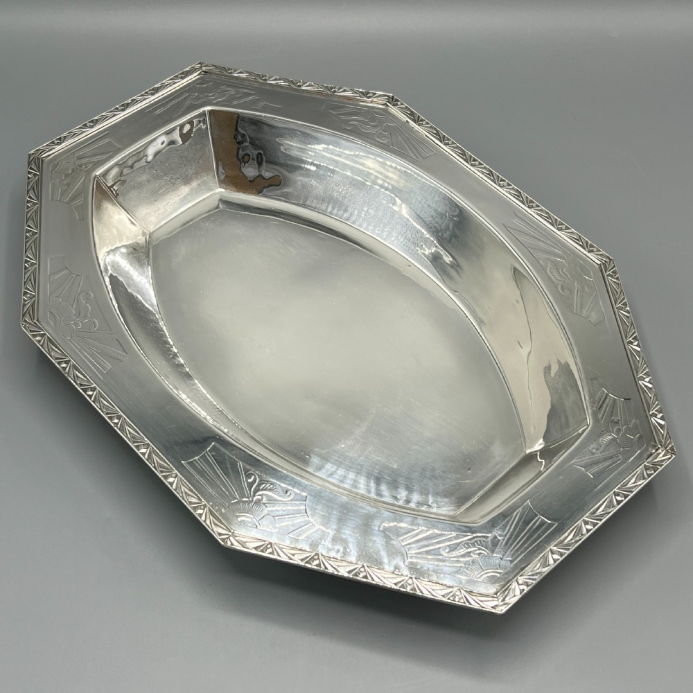 French Art Deco Silver Plated Bread Basket / Fruit Bowl / Serving Dish c.1930