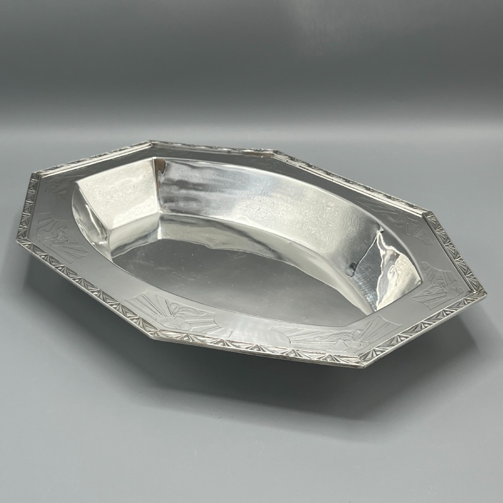 French Art Deco Silver Plated Bread Basket / Fruit Bowl / Serving Dish c.1930 View III