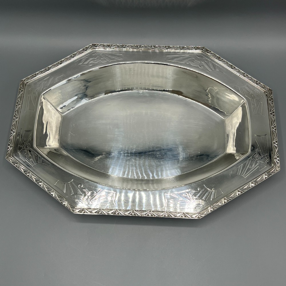 French Art Deco Silver Plated Bread Basket / Fruit Bowl / Serving Dish c.1930 View IV
