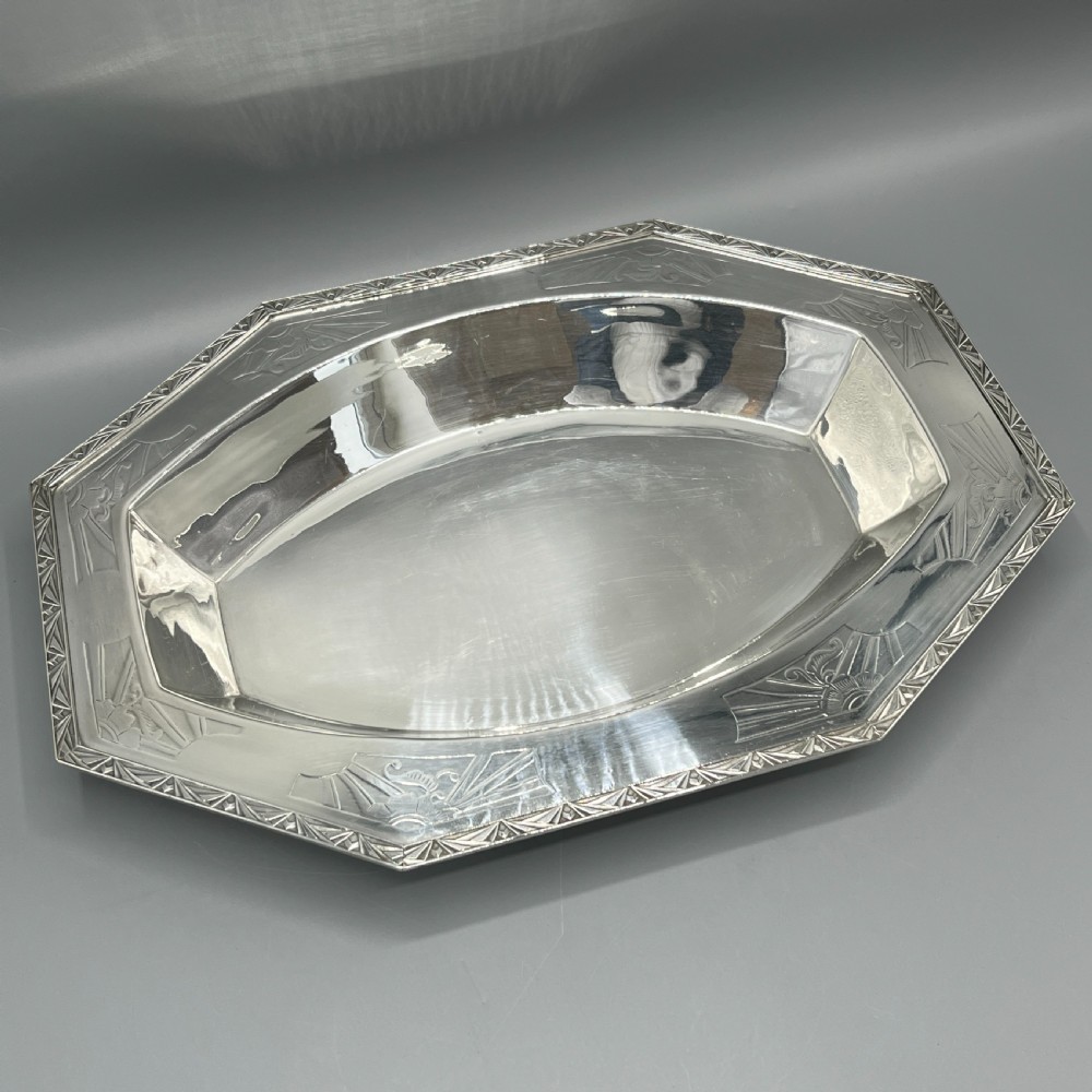 French Art Deco Silver Plated Bread Basket / Fruit Bowl / Serving Dish c.1930 View V