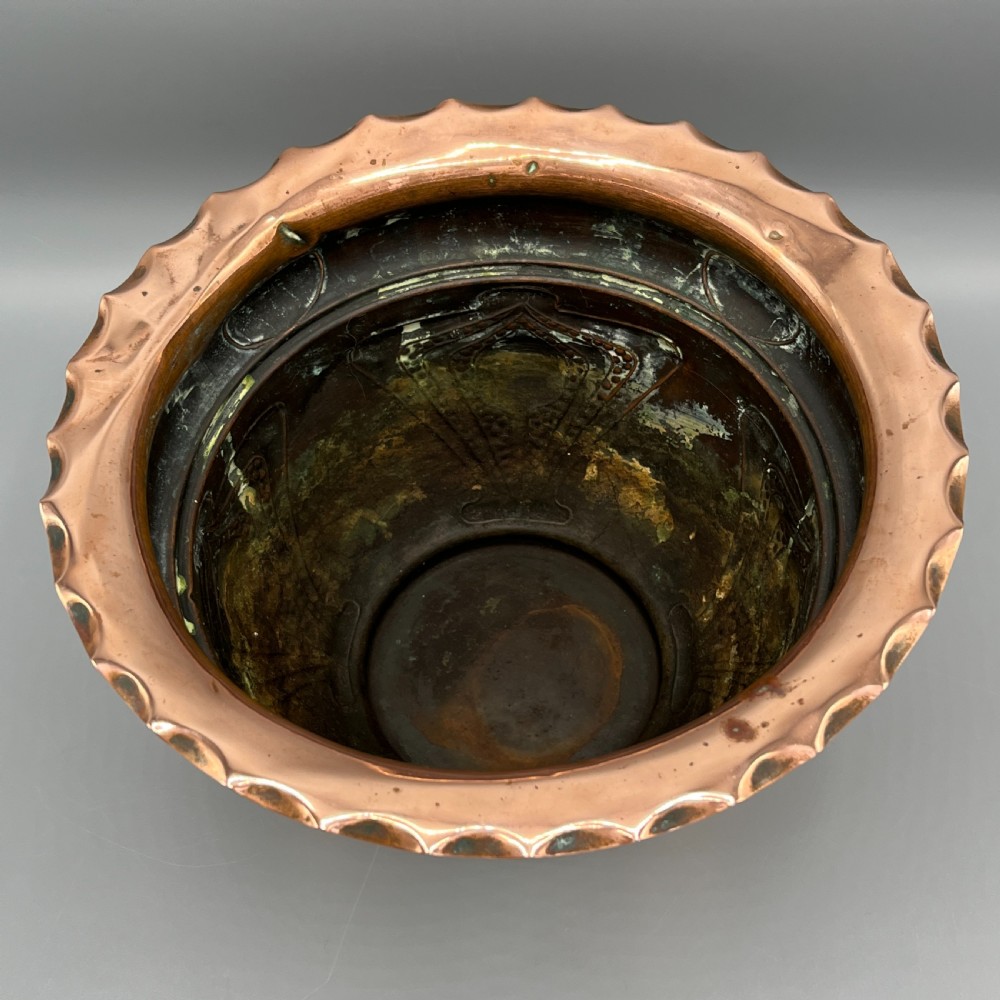 Art Nouveau Copper Indoor Planter / Jardiniere View VIII