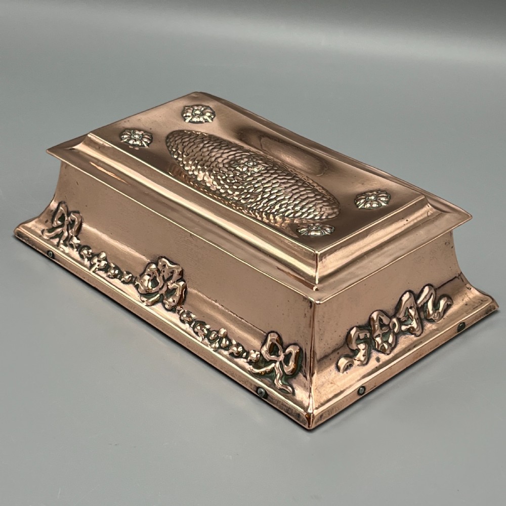 Antique Copper Embossed Cigarette Box View IV