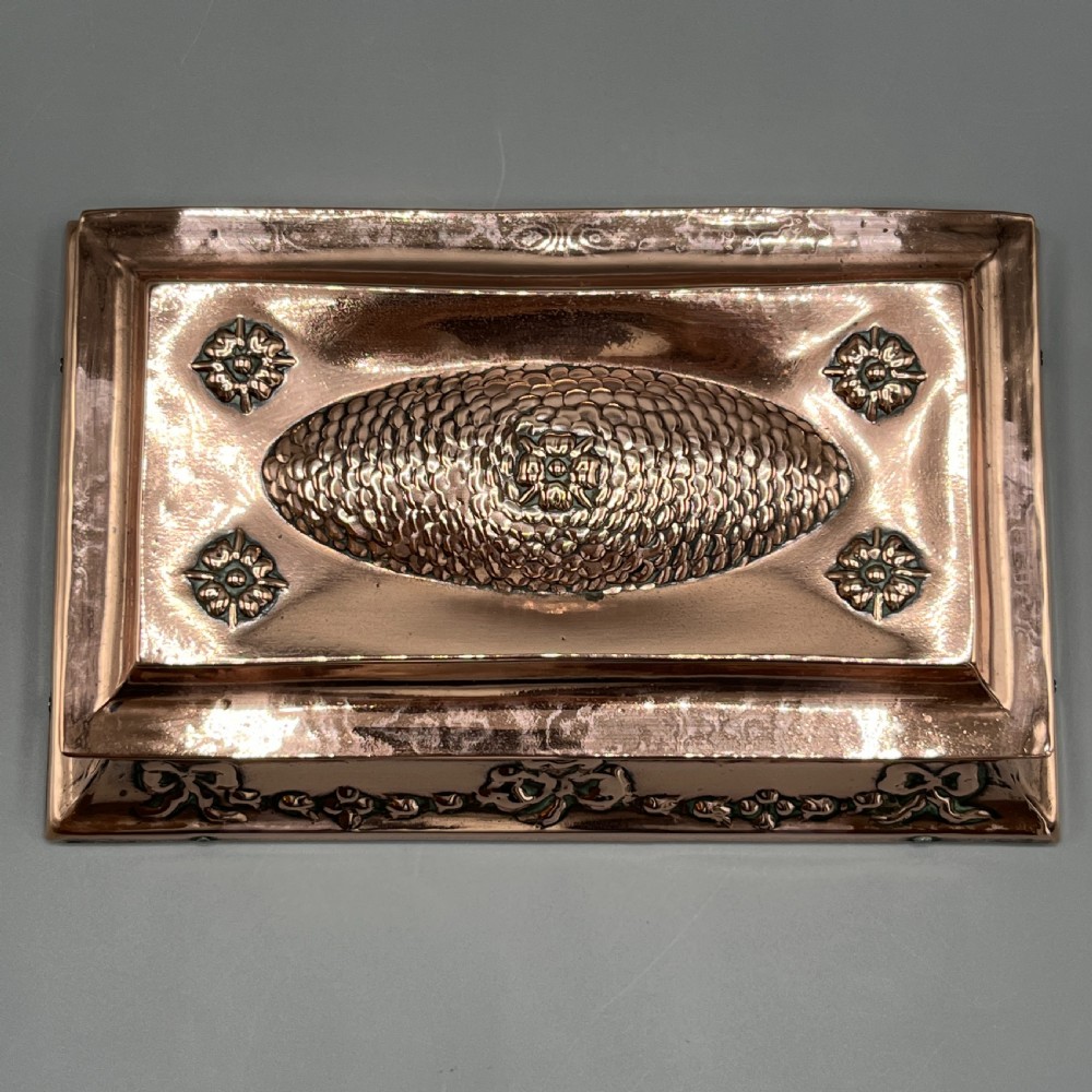Antique Copper Embossed Cigarette Box View VI