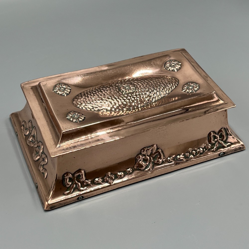 Antique Copper Embossed Cigarette Box View VII