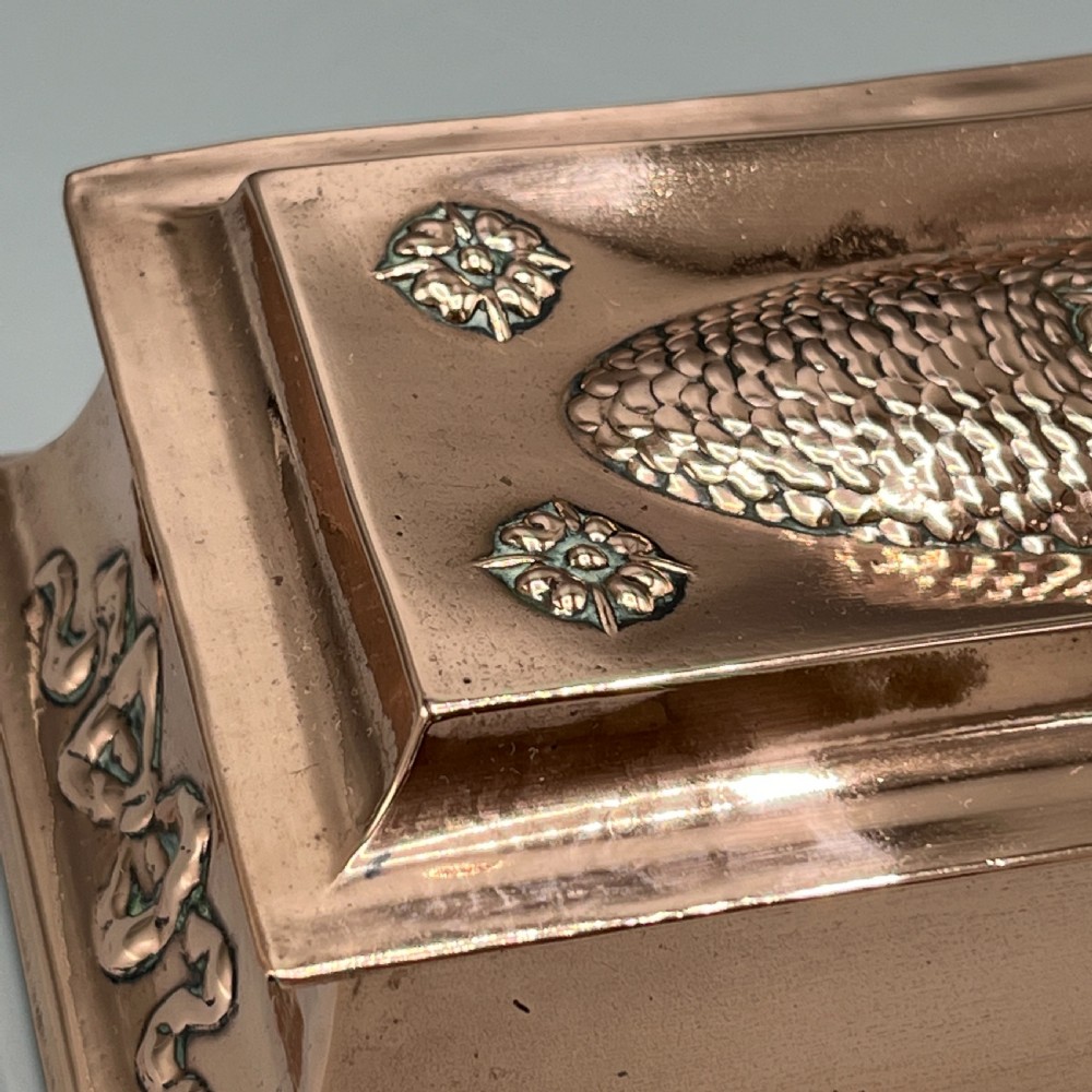 Antique Copper Embossed Cigarette Box View VIII