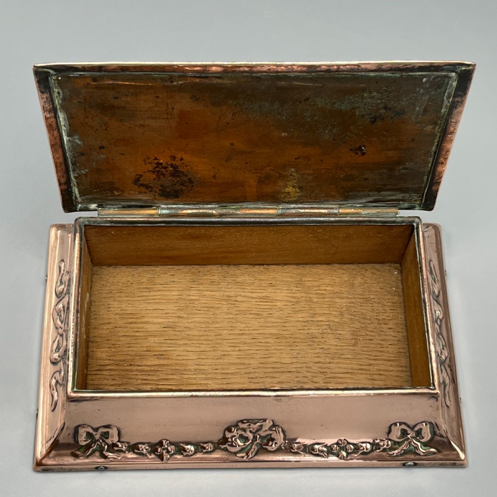 Antique Copper Embossed Cigarette Box View XI