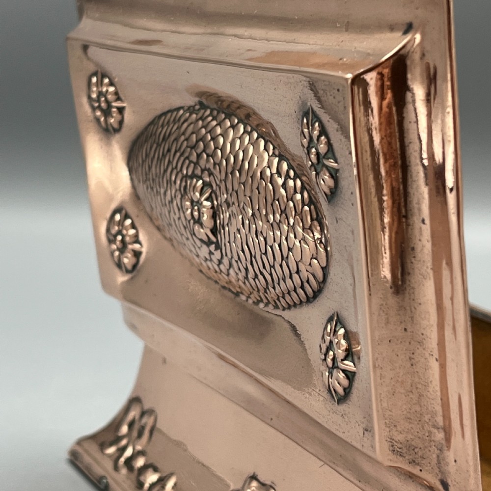 Antique Copper Embossed Cigarette Box View XIII