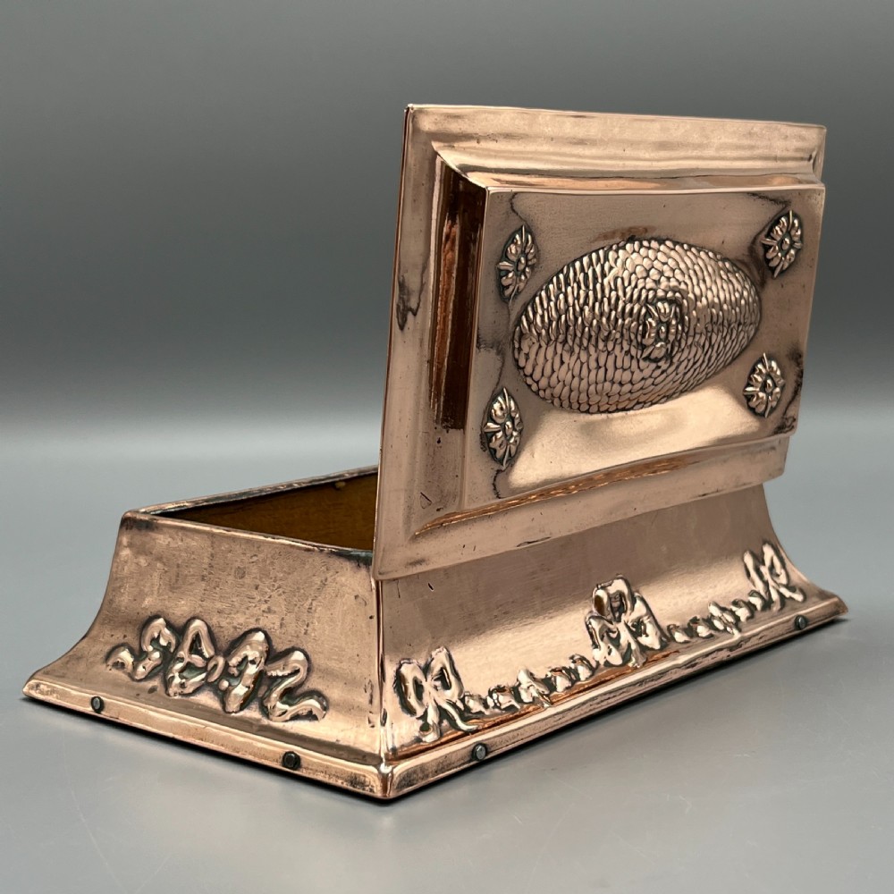 Antique Copper Embossed Cigarette Box View XIV