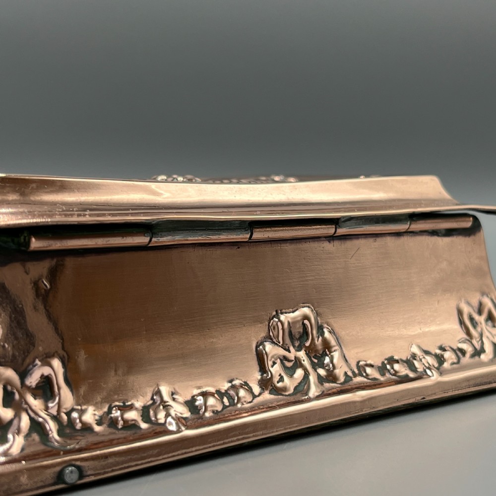 Antique Copper Embossed Cigarette Box View XV