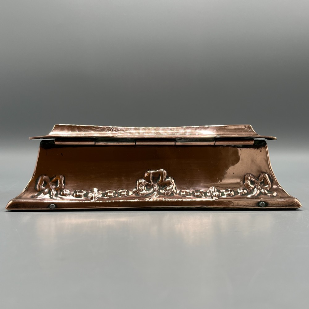 Antique Copper Embossed Cigarette Box View XVI