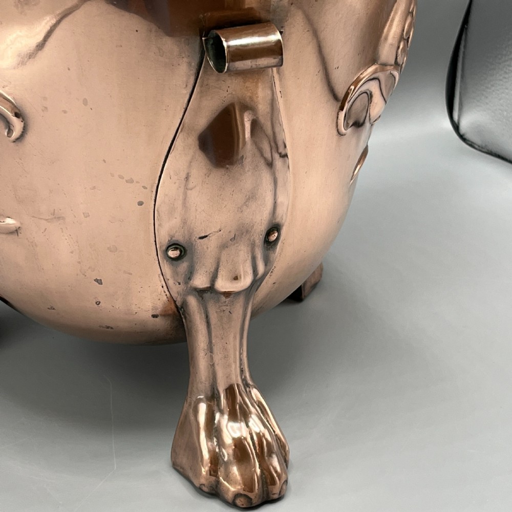 Large Art Nouveau Copper Footed Planter / Jardiniere View VIII