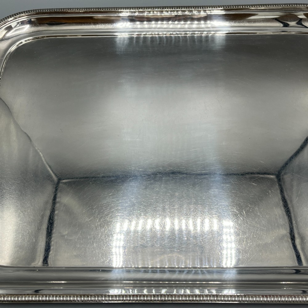 Large Art Deco Silver Plated Butler Serving Tray By Mappin & Webb View X