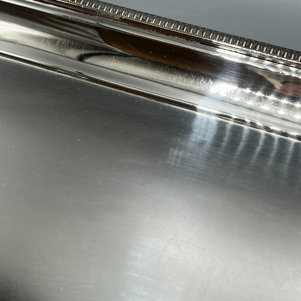 Large Art Deco Silver Plated Butler Serving Tray By Mappin & Webb View XIII