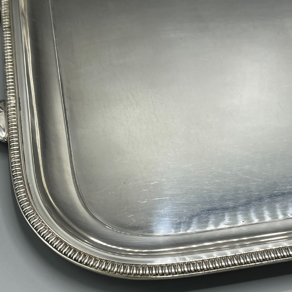 Large Art Deco Silver Plated Butler Serving Tray By Mappin & Webb View XVIII