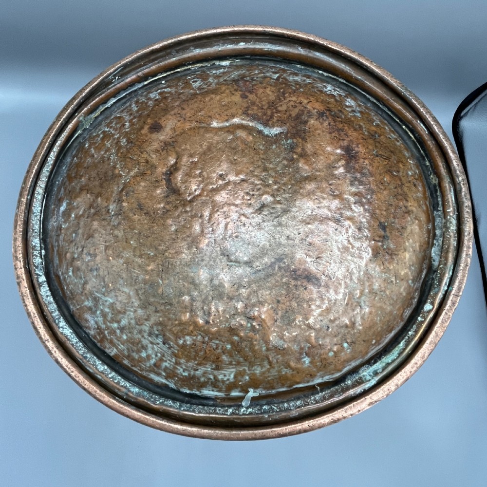 Victorian Solid Copper Coal Scuttle Bucket with Embossed Coat of Arms View XXI