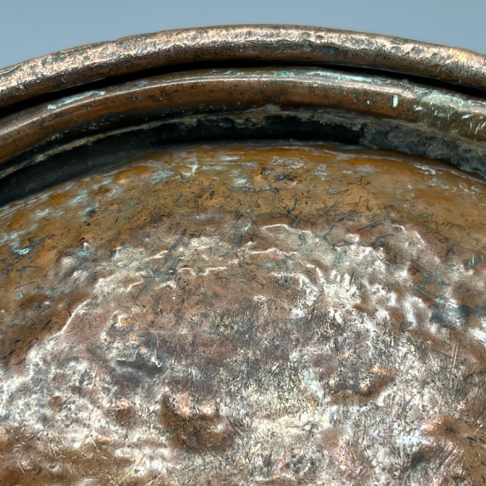 Victorian Solid Copper Coal Scuttle Bucket with Embossed Coat of Arms View XXIII