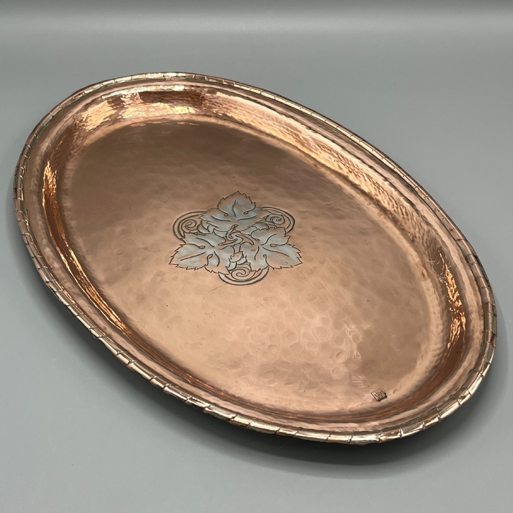 Arts & Crafts Solid Copper Tray by Hugh Wallis