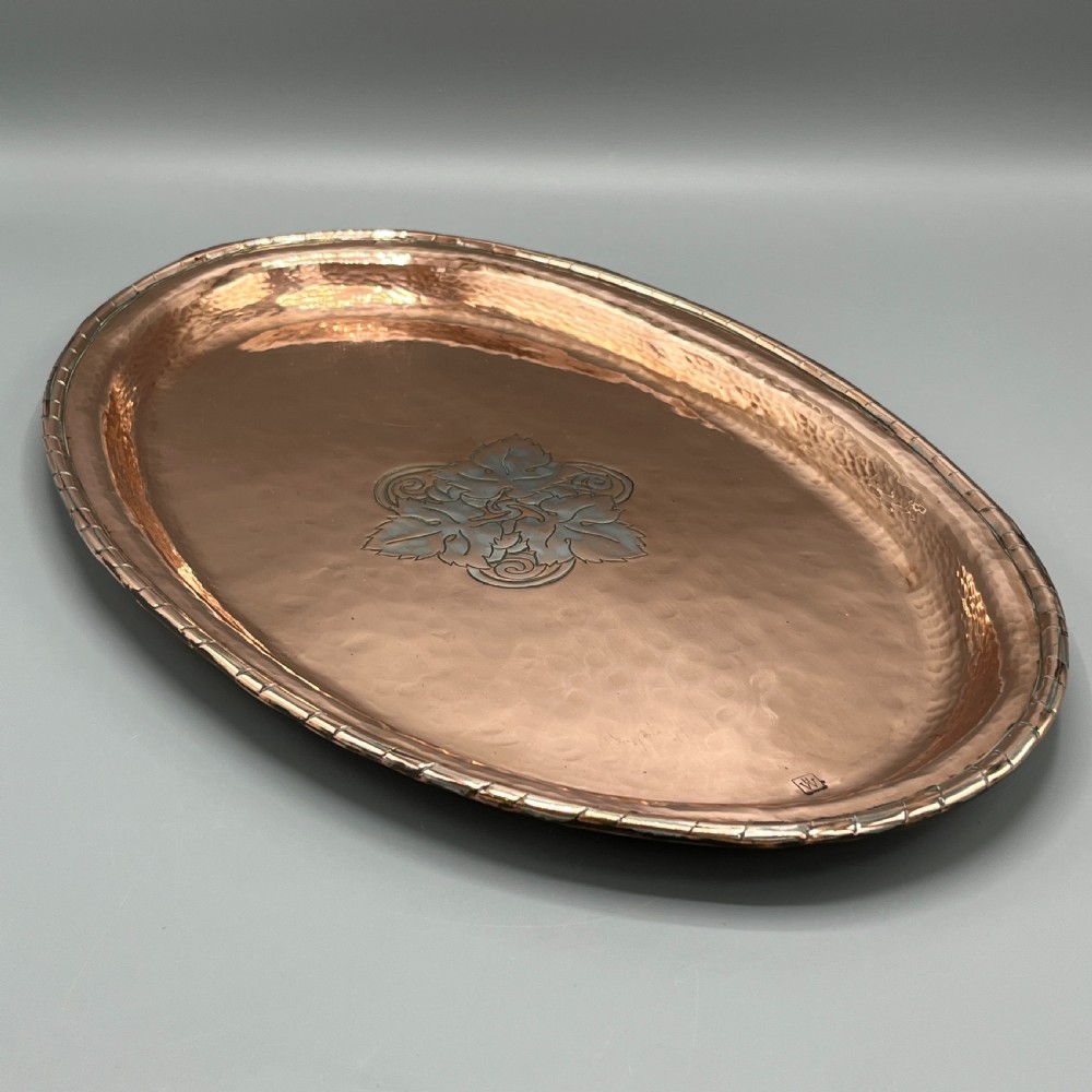 Arts & Crafts Solid Copper Tray by Hugh Wallis View IV