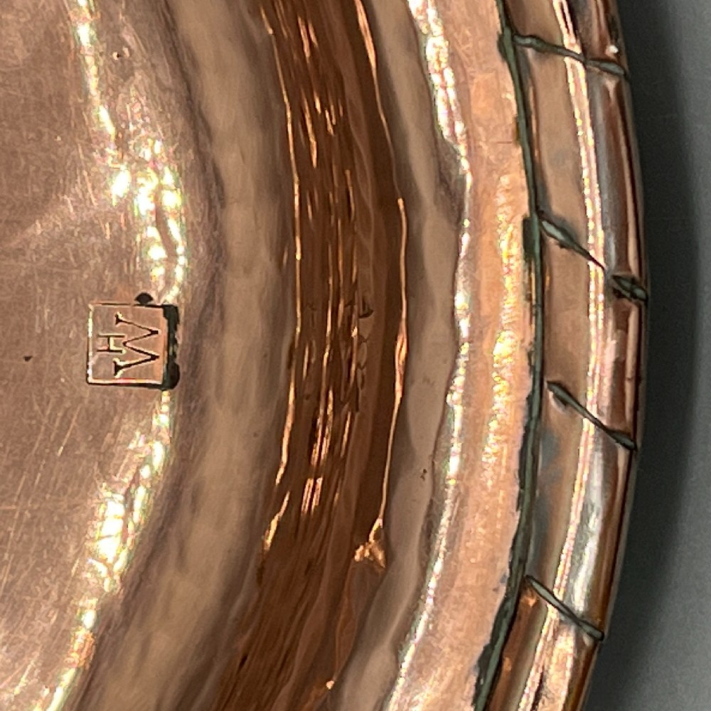 Arts & Crafts Solid Copper Tray by Hugh Wallis View VI