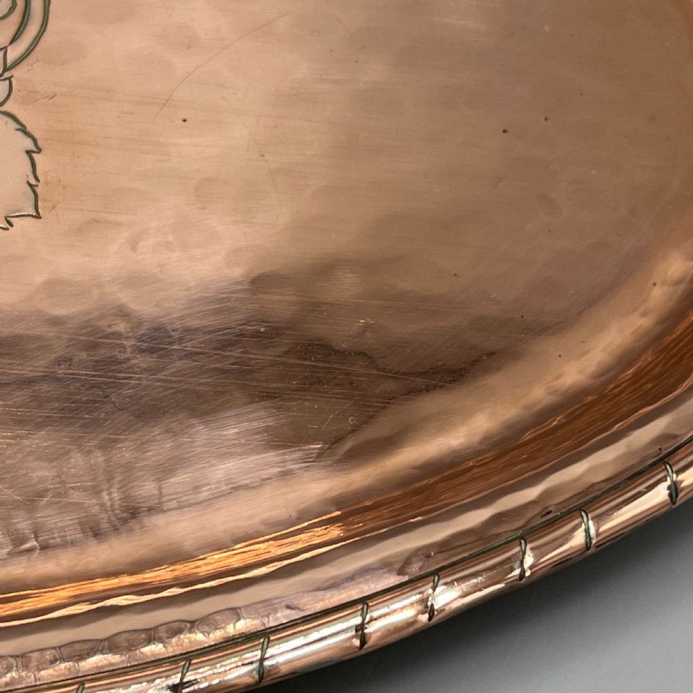 Arts & Crafts Solid Copper Tray by Hugh Wallis View XIV