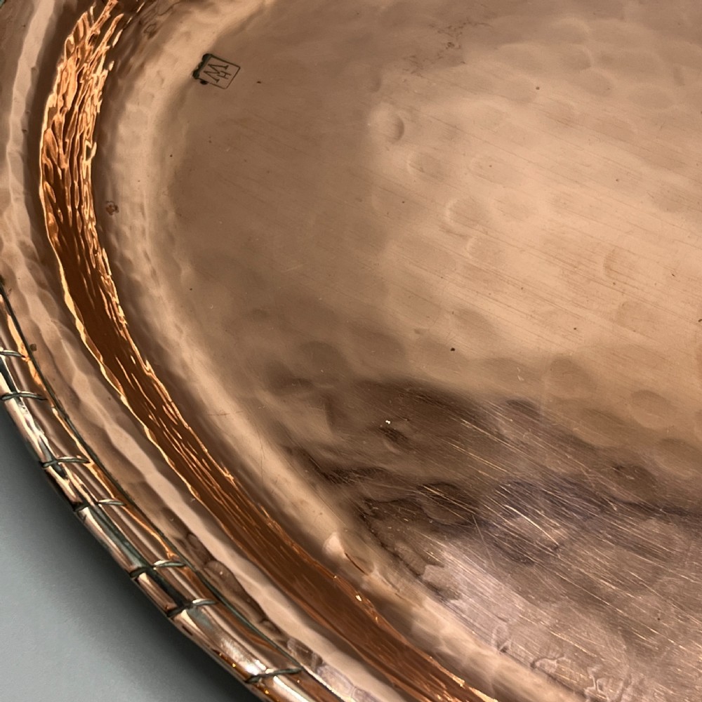 Arts & Crafts Solid Copper Tray by Hugh Wallis View XVI