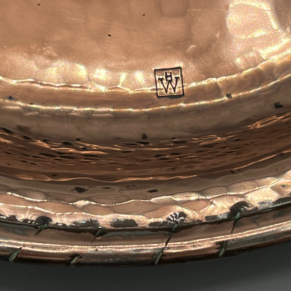 Large Arts & Crafts Solid Copper Tray by Hugh Wallis View VI