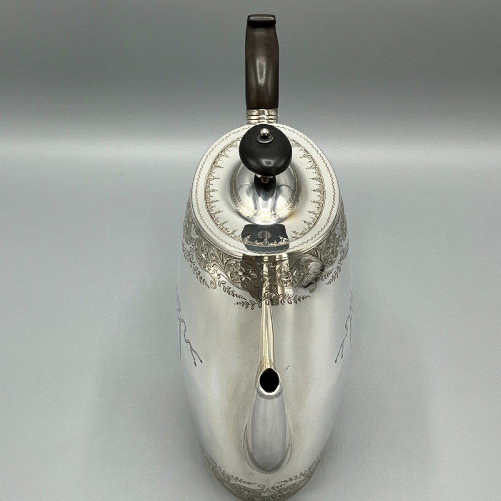 Antique Silver Plated Coffee Pot, Sugar Bowl & Creamer Jug Set View X