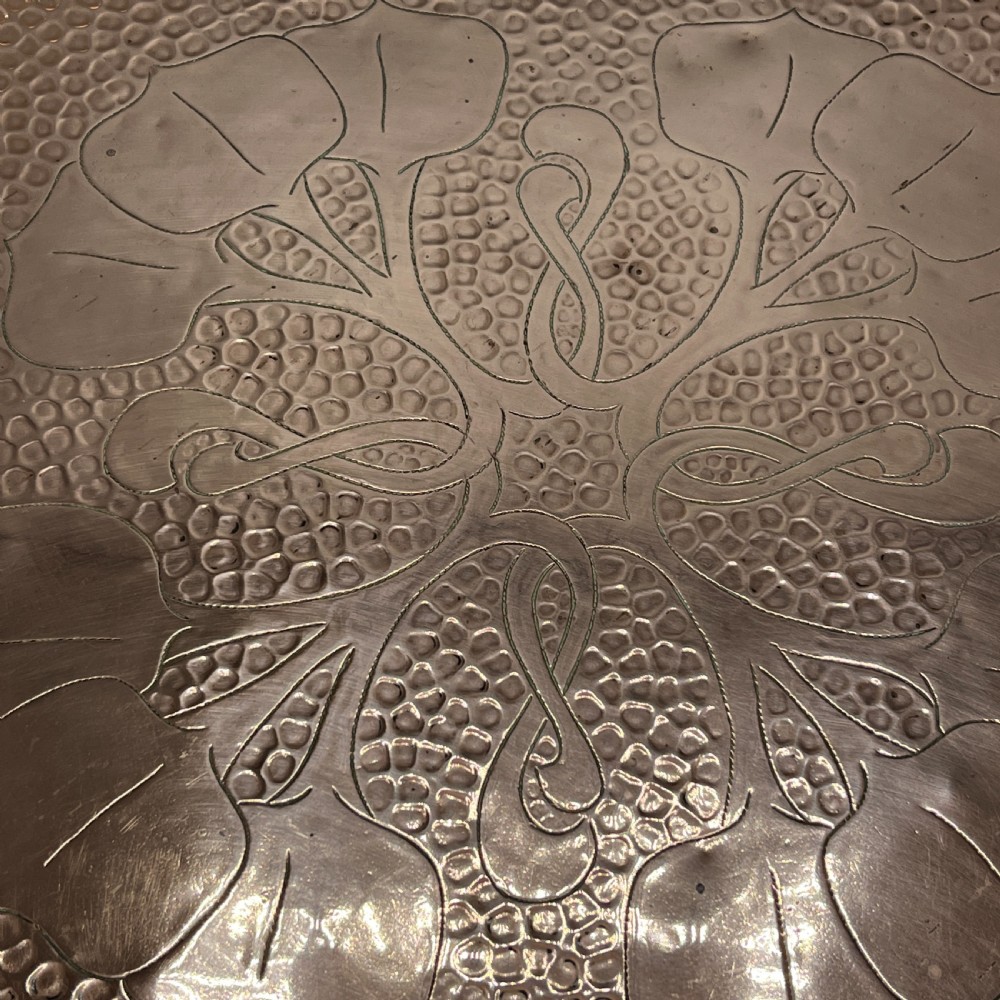 Large Art Nouveau Copper Tray by  J & F Pool Hayle Cornwall View XIII