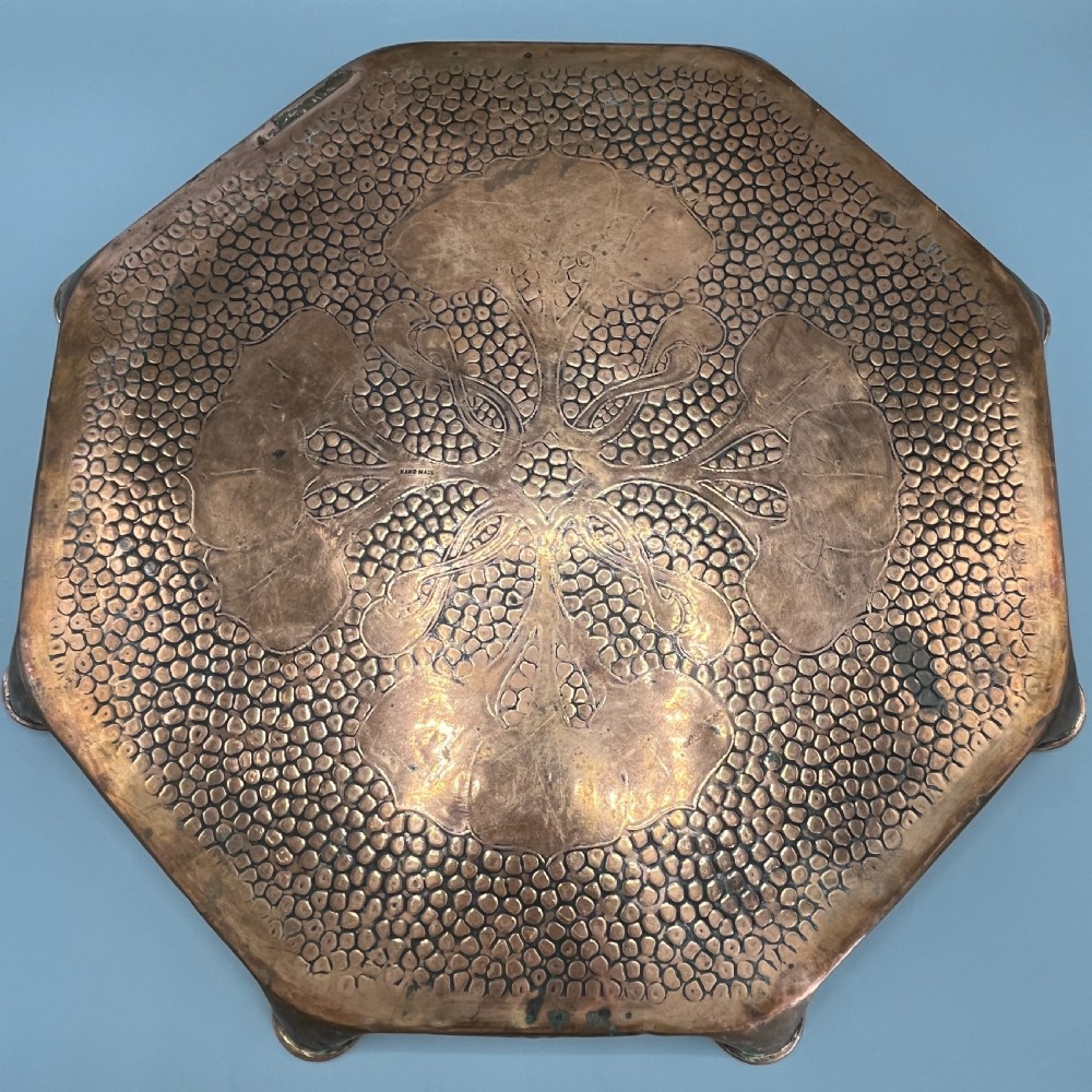 Large Art Nouveau Copper Tray by  J & F Pool Hayle Cornwall View XVII