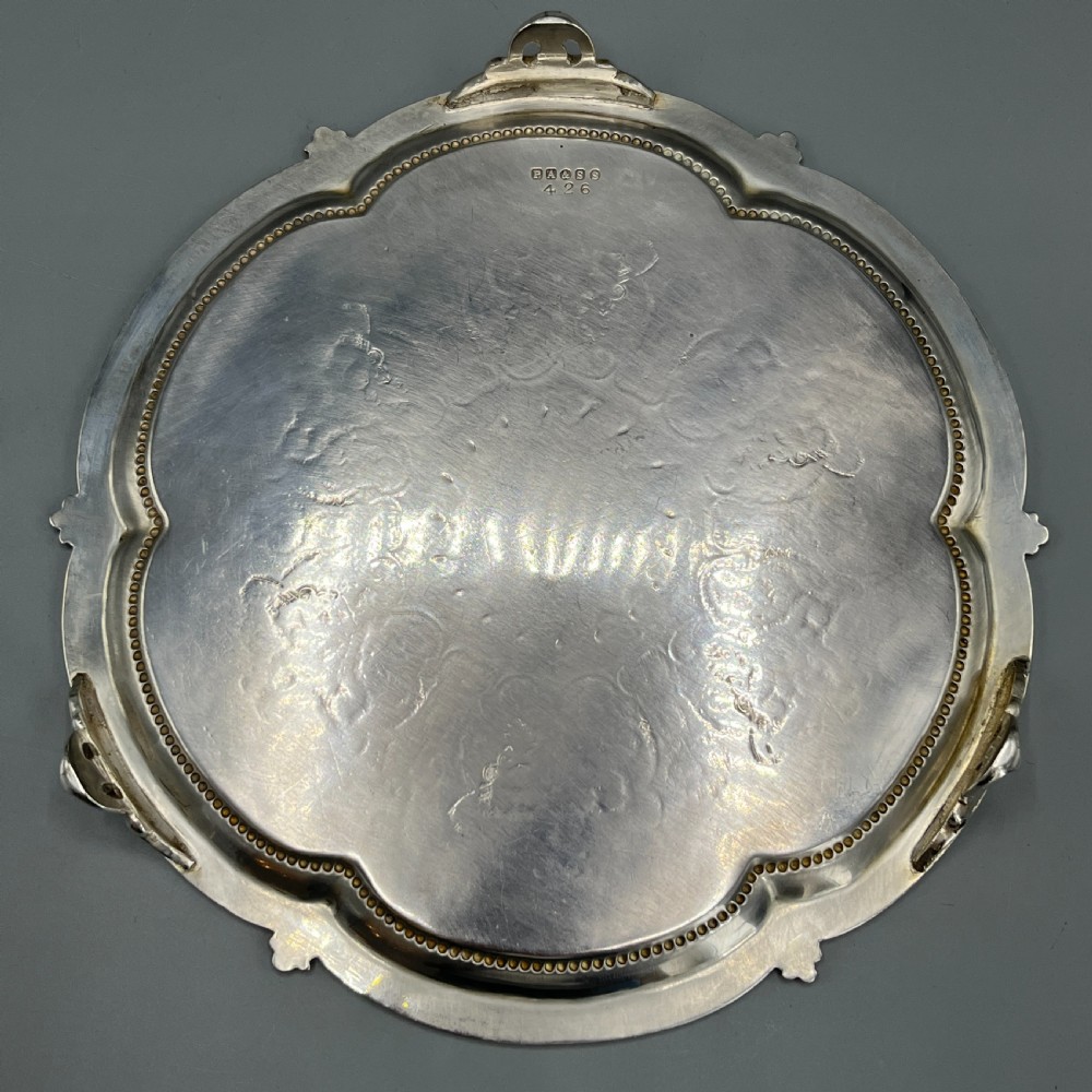 Victorian Silver Plated Footed Waiter Salver Tray By Philip Ashberry & Sons View XV