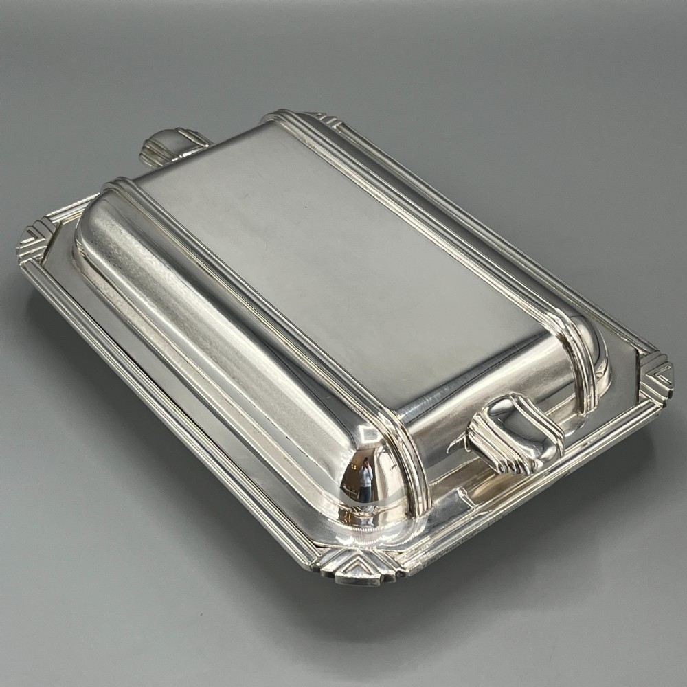 Art Deco Silver Plated Entree Serving Dish By WALKER & HALL