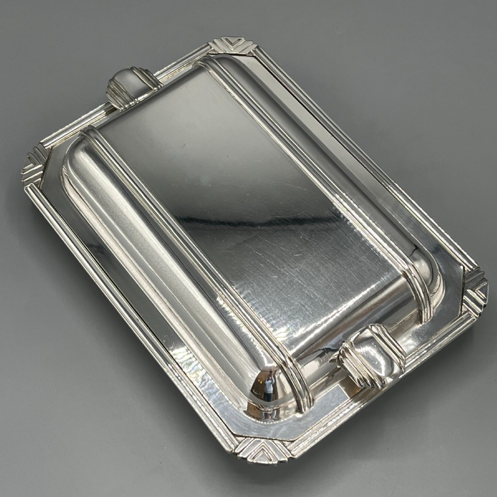 Art Deco Silver Plated Entree Serving Dish By WALKER & HALL View III