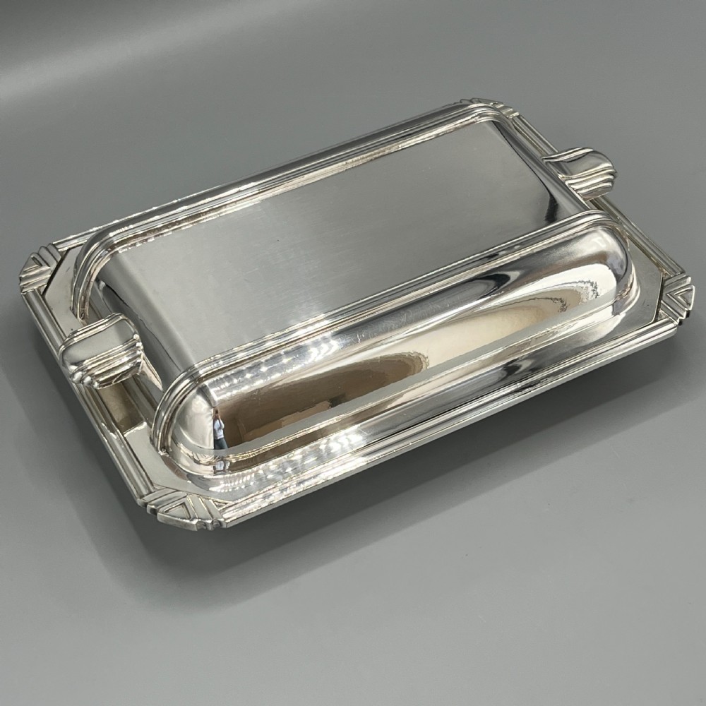 Art Deco Silver Plated Entree Serving Dish By WALKER & HALL View IV