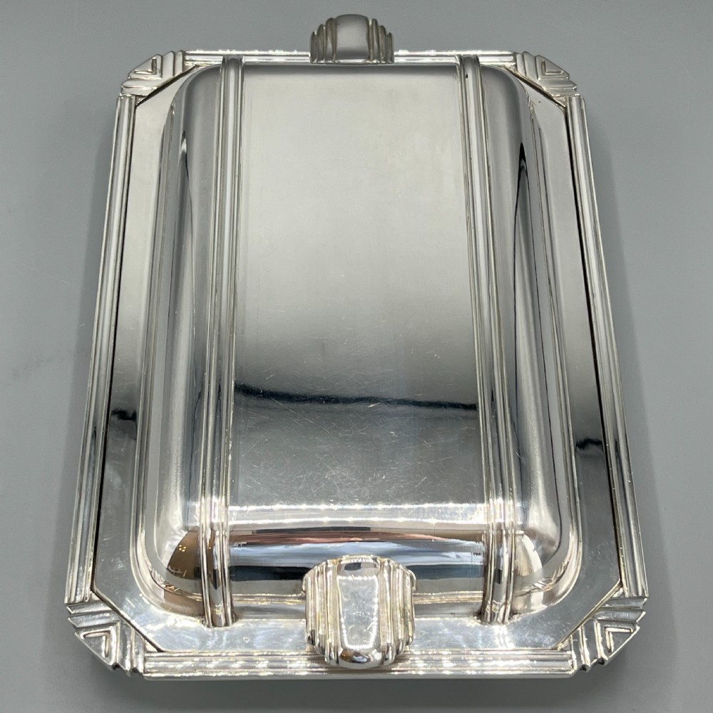 Art Deco Silver Plated Entree Serving Dish By WALKER & HALL View VI