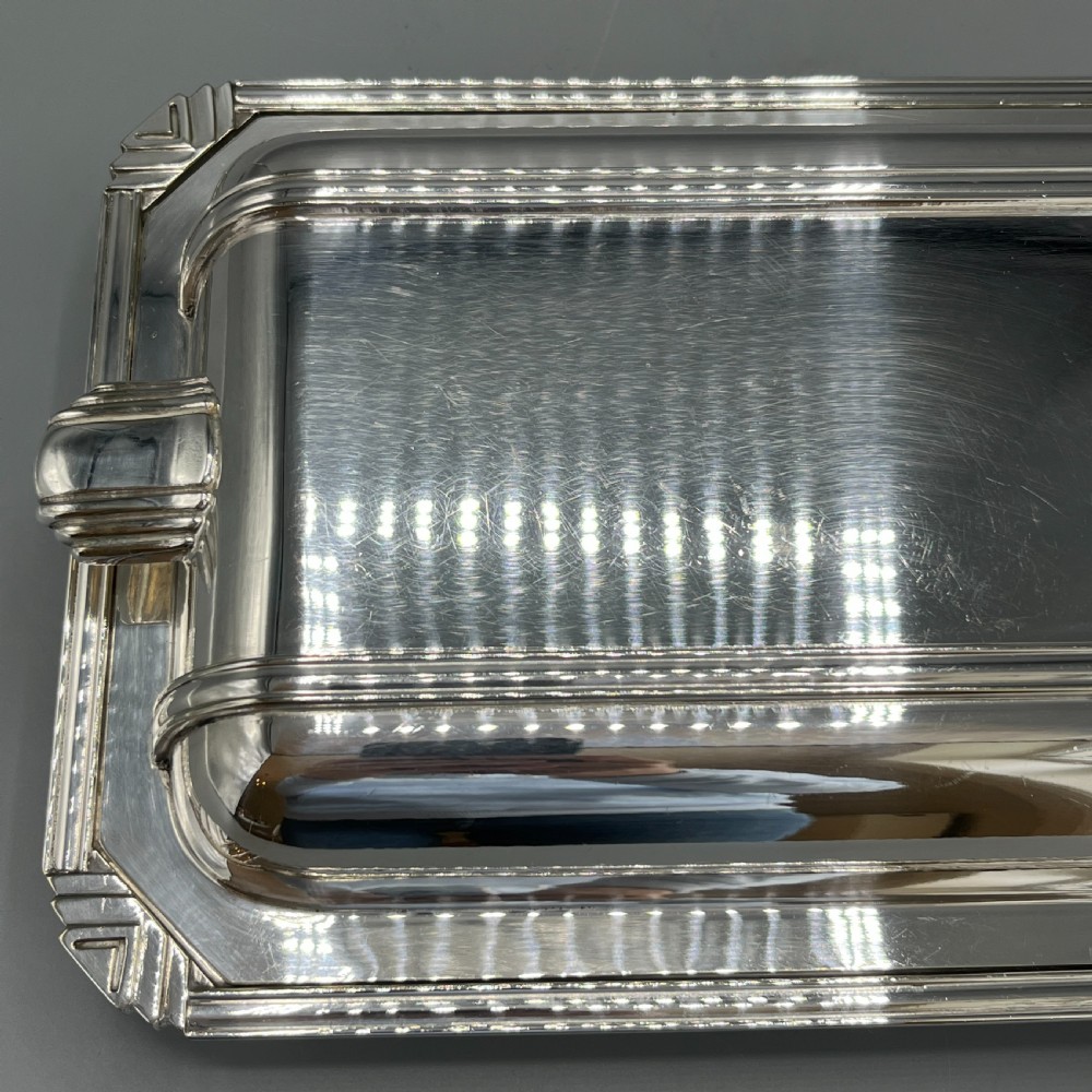 Art Deco Silver Plated Entree Serving Dish By WALKER & HALL View IX