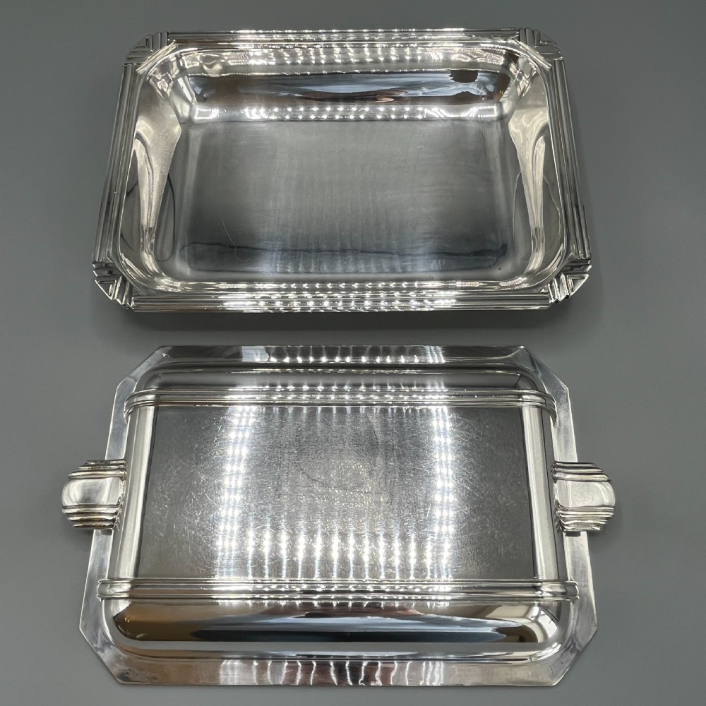 Art Deco Silver Plated Entree Serving Dish By WALKER & HALL View XII
