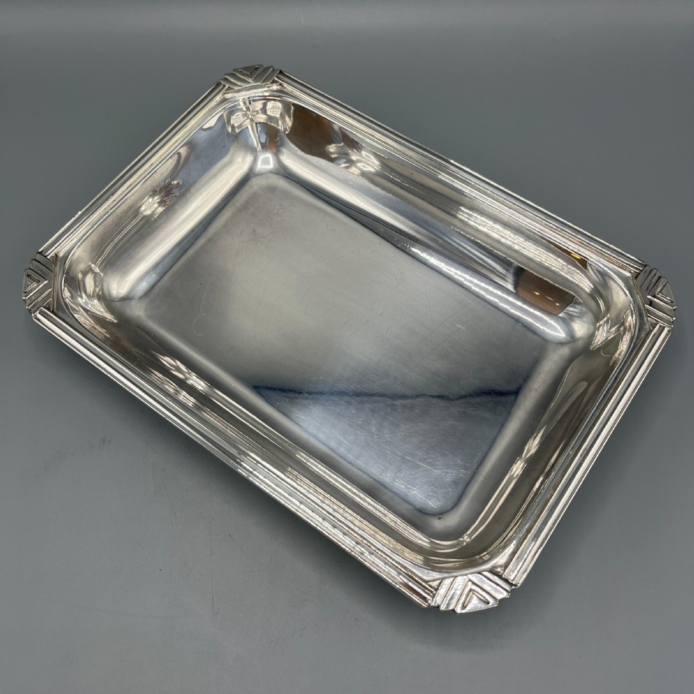 Art Deco Silver Plated Entree Serving Dish By WALKER & HALL View XIII
