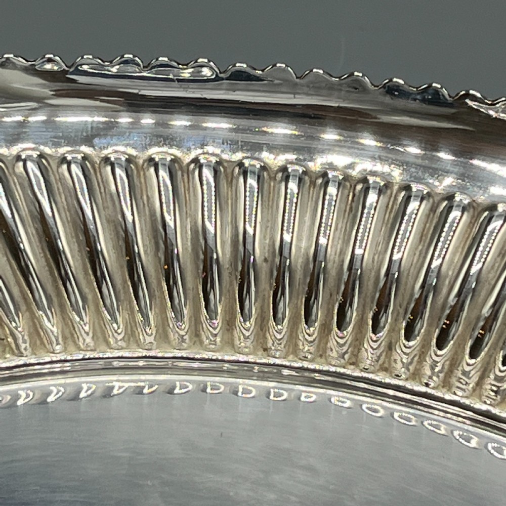 Victorian Silver Plated Bread Basket / Fruit Dish By Walker & Hall View XIII