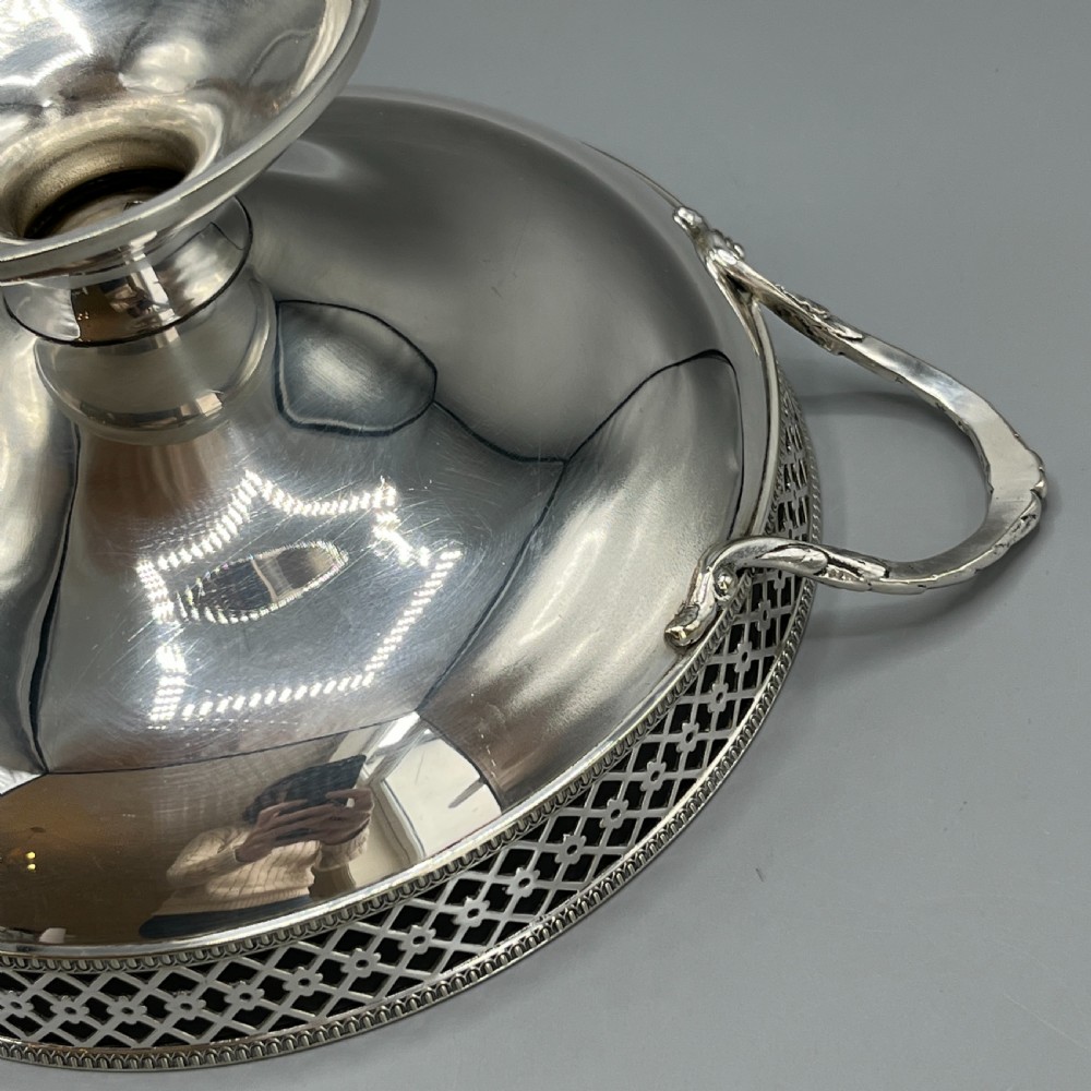Art Deco Silver Plated Pedestal Bowl / Tazza / Fruit Dish By Walker & Hall View XIV