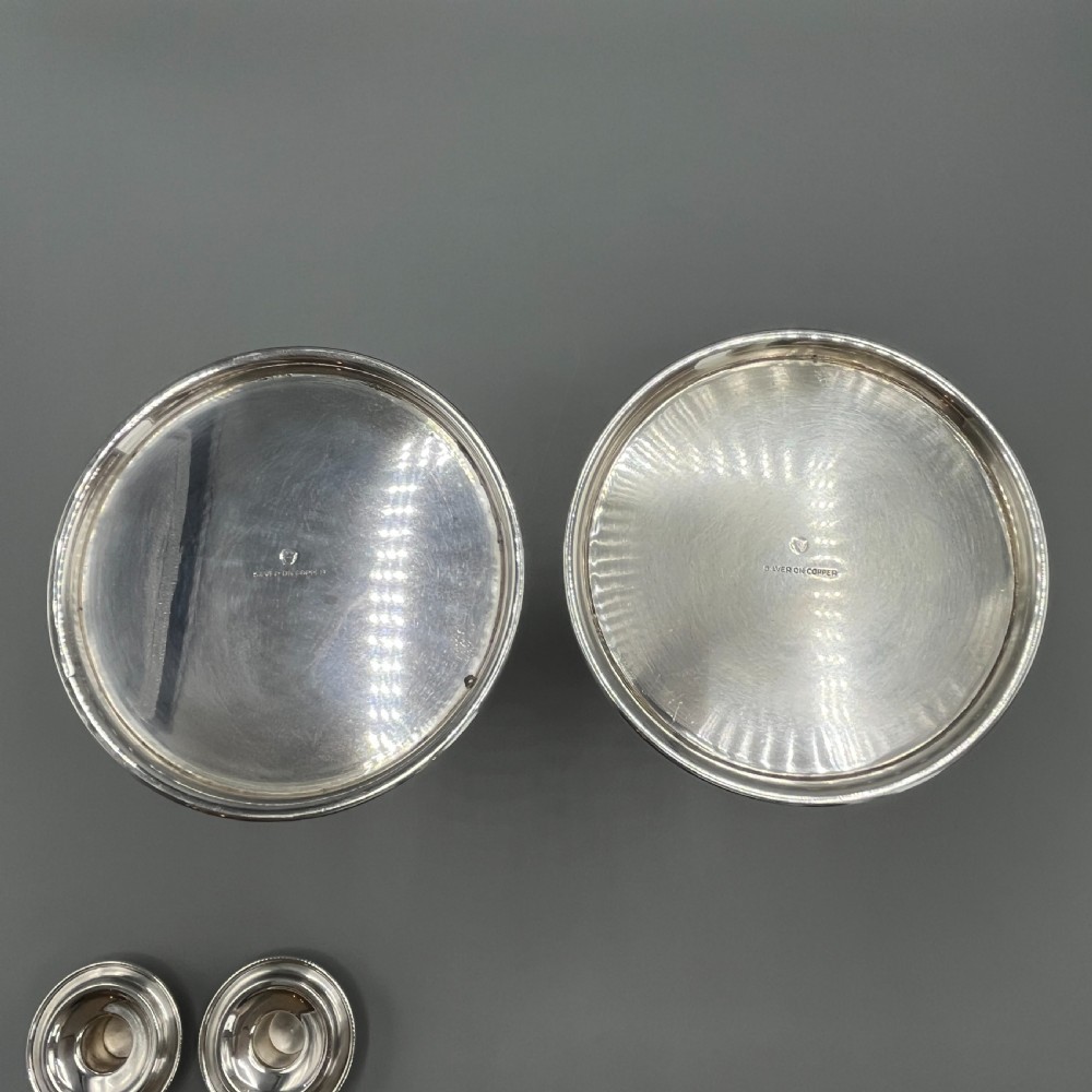 Pair English Silver Plated Candlesticks View XVI