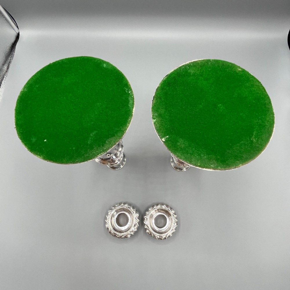 Large Pair Silver Plated Candlesticks View XXII