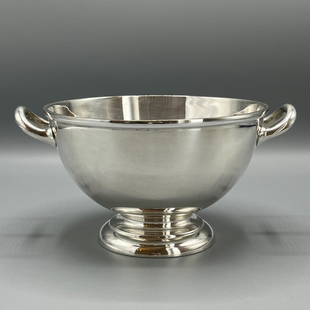 Antique Quality Silver Plated Pedestal Bowl with Twin Handles