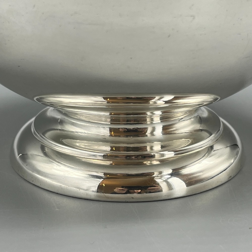 Antique Quality Silver Plated Pedestal Bowl with Twin Handles View V