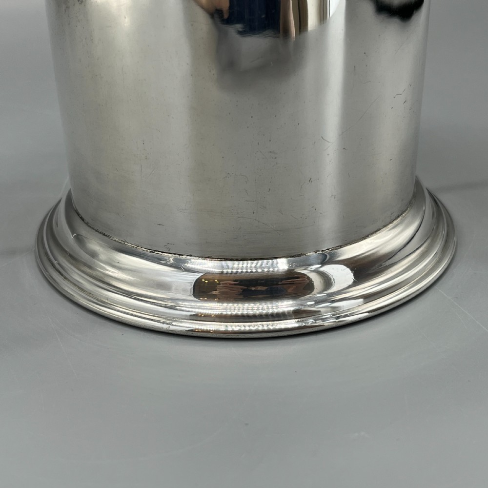 Antique English Silver Plated Wine Bottle Holder by George Bowen & Sons View VIII
