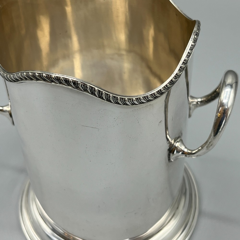Antique English Silver Plated Wine Bottle Holder by George Bowen & Sons View XI