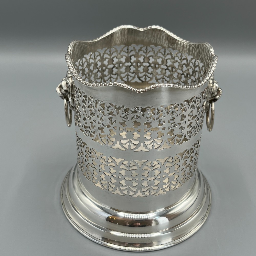 Silver Plated Pierced Wine Bottle Holder View IV